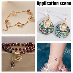 80 шт. 4 латунных крышки для обжимных бусин KK-HY0002-94G