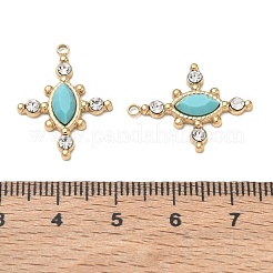 Pendentifs œil de cheval facetté en turquoise synthétique&nbsp;GG-CBA50CD-08G-03