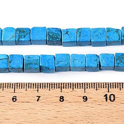 Бусины из натуральной бирюзы  G-T139-6x6-10A