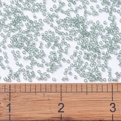 MIYUKIデリカビーズ  シリンダー  日本製シードビーズ  11/0  （db1484)透明光モスグリーン光沢  1.3x1.6mm  穴：0.8mm  約2000PCS /ボトル  10 G /ボトル&nbsp;SEED-JP0008-DB1484