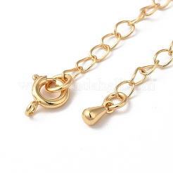 Латунные концы стойки с цепочкой и застежками KK-F873-01LG-02