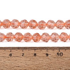 Brins de perles de verre transparentes craquelées&nbsp;GLAA-N068-06A-05