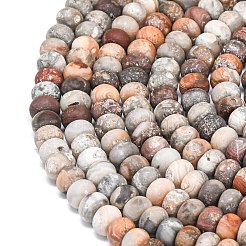 Нити бусин натурального красного агата G-P575-A04-6x4mm-02