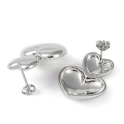 Латунные серьги-гвоздики для женщин EJEW-O013-01P