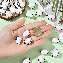 40 шт. миниатюрные украшения в виде овечек из смолы&nbsp;AJEW-SP0003-30