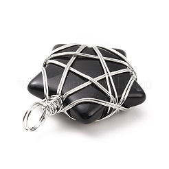 Природные подвески обсидиана&nbsp;G-D458-07P-02-RS