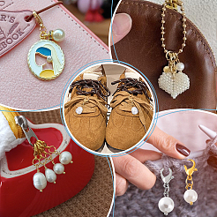 20 шт. овальный натуральный жемчужный кулон украшение&nbsp;HJEW-PH02069