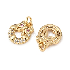 Латунные микро проложить кубического циркония подвески KK-L255-18G-02