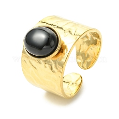 Offene Manschettenringe aus natürlichem Karneol/schwarzem Achat/Tigerauge/Lapislazuli/Moosachat&nbsp;RJEW-JR01079-02