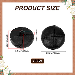 12 bouton en cuir&nbsp;BUTT-HY0001-26B