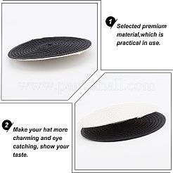 3 шт. 3-цветная полиэстеровая имитация соломы круглая основа для шляпы для шляпного дела AJEW-CA0002-79