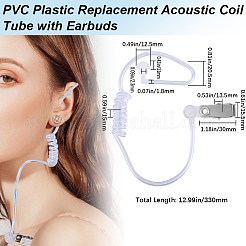 5 шт. ПВХ пластиковая сменная акустическая катушечная трубка с наушниками KY-BBC0001-04