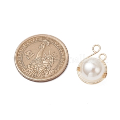 Подвески из медной проволоки с ракушками и жемчугом PALLOY-JF03607-01