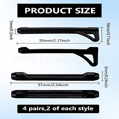 2 пара силиконовых заушников для очков&nbsp;AJEW-LP0008-26