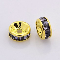 Perline distanziatori strass in ottone&nbsp;RB-A014-Z5mm-18G-NF