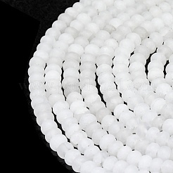 Бусины из натурального белого нефрита&nbsp;G-P575-A13-6x4mm