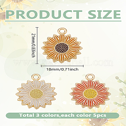 15шт 3 цвета сплава эмалевые подвески&nbsp;FIND-LP0002-29