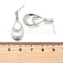 Серьги-гвоздики с цирконом из латуни EJEW-M103-10P