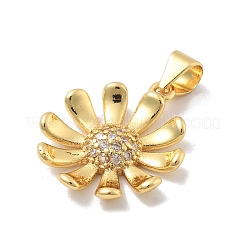 Pendentifs avec zircon cubiques à micro-pavés en laiton&nbsp;KK-M305-08G