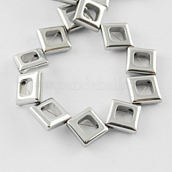 Non magnetici perle ematite sintetico fili&nbsp;G-Q886-13x13mm-M