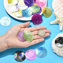 45 шт. подвески из натуральных ракушек капиз&nbsp;SSHEL-YW0015-16