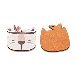 Подвески из липы с принтом на тему природы WOOD-X0004-22