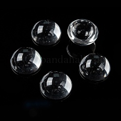 Прозрачный полукруглый стеклянные кабошоны&nbsp;GGLA-R027-16mm