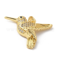 Pendentifs avec zircon cubiques à micro-pavés en laiton&nbsp;KK-P294-32G-01