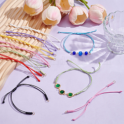 24 Stück 8 Farben gewachste Polyesterschnur zum Herstellen von Armbändern&nbsp;BJEW-UN00036