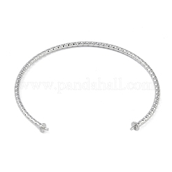 Изготовление латунного текстурированного открытого браслета-манжеты KK-U020-21B-P