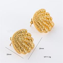 3 пара серег-гвоздиков в форме ракушки из нержавеющей стали DB4893