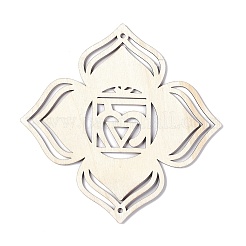 DIY незаконченный богемный символ энергии медитации деревянный кулон наборы украшений&nbsp;LS-DIY-B060-03