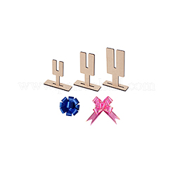 Наборы для изготовления деревянных бантов 3 размера AJEW-WH0270-346