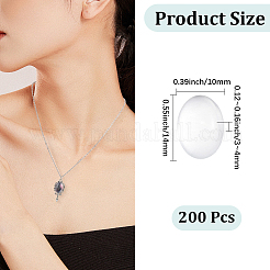 200 pz cabochon in vetro trasparentepcs&nbsp;GGLA-BBC0001-03
