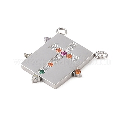 Разноцветные подвески из микропаве из нержавеющей стали с кубическим цирконием&nbsp;LS-STAS-S121-01A-P