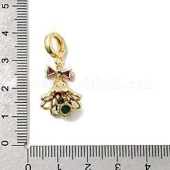 Латунь микропейв кубический цирконий европейские подвески с подвесками KK-L258-07G-02