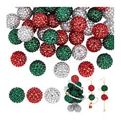 45 шт. 3-цветные прозрачные смоляные стразы с градиентным рисунком&nbsp;RESI-PH0002-35