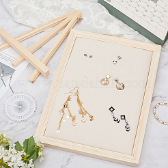 Présentoirs à bijoux en bois rectangle&nbsp;ODIS-WH0025-42