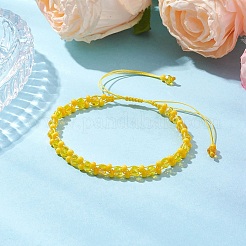 Bracciali con perline di vetro con vernice da forno&nbsp;BJEW-MZ00155