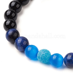 Braccialetti elastici con perline di pietre preziose naturali per le donne&nbsp;BJEW-TA00536-03