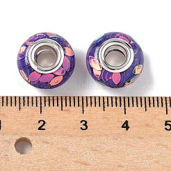 Прозрачные европейские бусины-рондель из смолы RESI-S023-34