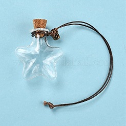 Adorno de botellas de corcho de vidrio en forma de estrella&nbsp;GLAA-D002-10