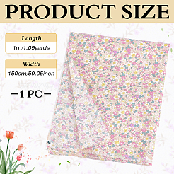Tissu en coton imprimé de fleurs pour vêtements et loisirs créatifs&nbsp;DIY-WH0622-781F