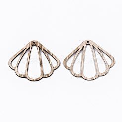 Grands pendentifs en bois creux non finis&nbsp;WOOD-N006-142