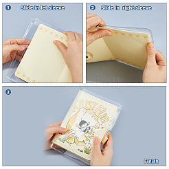 Couverture de livre en PVC transparent&nbsp;OFST-WH0004-105B