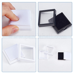 16 шт. 2-цветные прозрачные пластиковые коробки для бриллиантов OBOX-HY0001-01