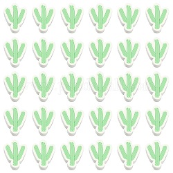 100 Uds cuentas de arcilla polimérica con forma de cactus, verde pálido, 10.3x8.3x4.6mm, agujero: 2 mm, 100 unidades / bolsa