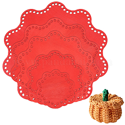 Cotton Wood Basket Bottom, Basket Base with Holes, Knitting Accessories, Flower, Dodger Blue, 9.95x0.25cm, Hole: 5.5mm, 5pcs/set