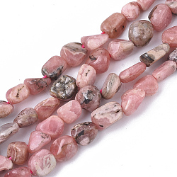 Perline Rodocrosite naturale fili, pepite, pietra burrattata, 5~11x5~8x3~6mm, Foro: 0.8 mm, su: 52~56 pc / strand, 15.94 pollice (40.5 cm)