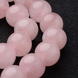 Redondos de cuarzo natural rosa hebras de perlas, 10mm, agujero: 1 mm, aproximamente 38~39 pcs / cadena, 15 pulgada